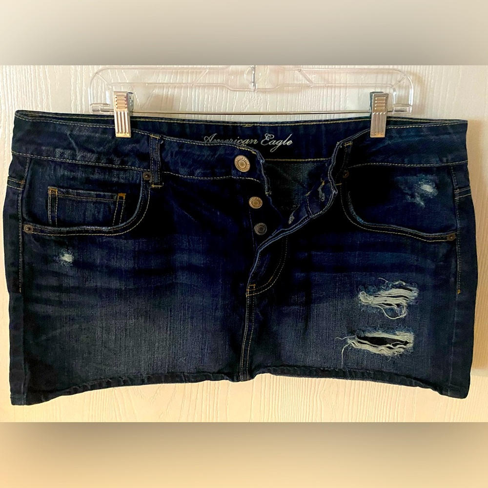 Jean mini skirt